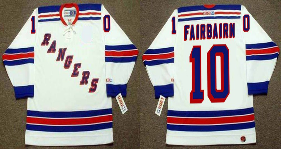 2019 Men New York Rangers 10 Fairbairn white CCM NHL jerseys
